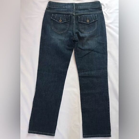 Simply Vera Vera Wang Women's Straight Cut Dark Wash Ankle Cropped Jeans - Sz 2 - Picture 4 of 11